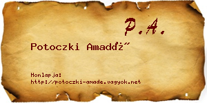Potoczki Amadé névjegykártya